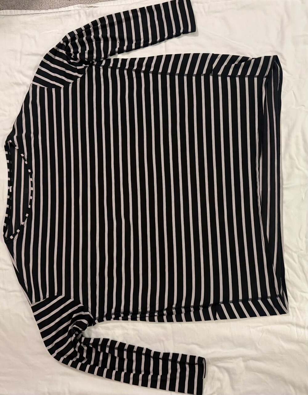Lululemon Long Sleeve Shirt Striped Black White